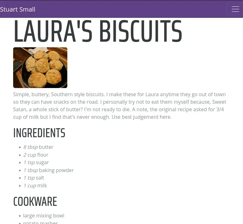 The UI of the built in cook-cli webapp